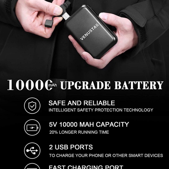 Men's Heated Jacket 5V with Detachable - Picture 3 of 12